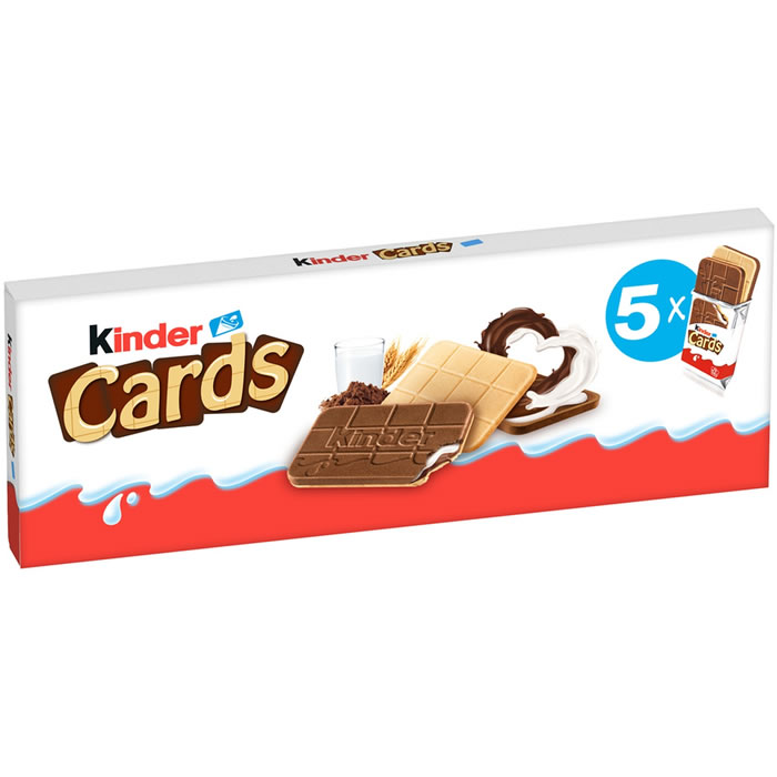 KINDER Cards – Gaufrettes croustillantes nappées au chocolat au lait 128g