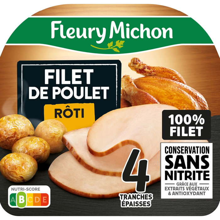 FLEURY MICHON – Filet de poulet rôti sans nitrite (116 g)