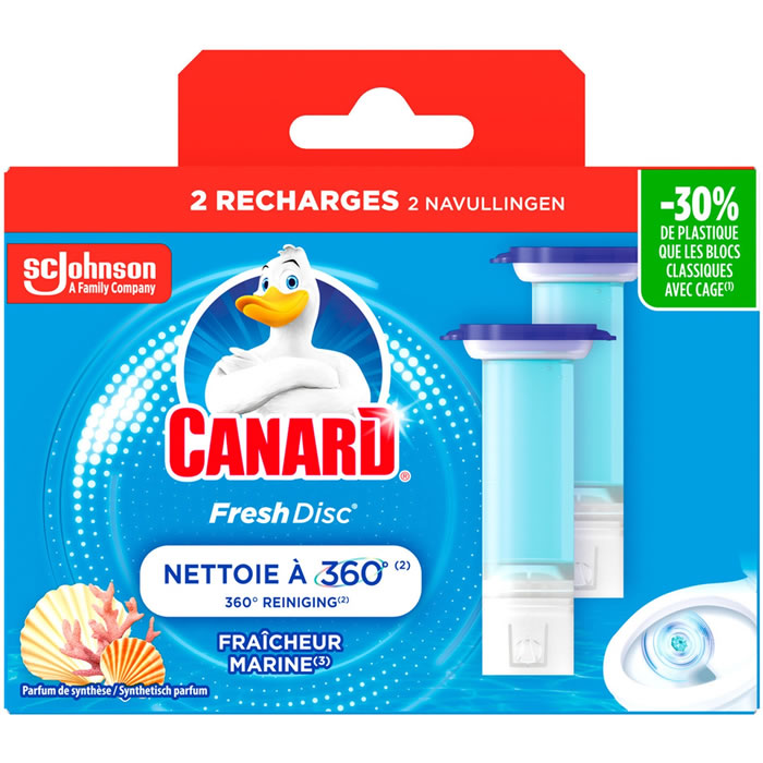 CANARD Fresh Disc Recharge disques WC fraîcheur marine 2 x 6 disques