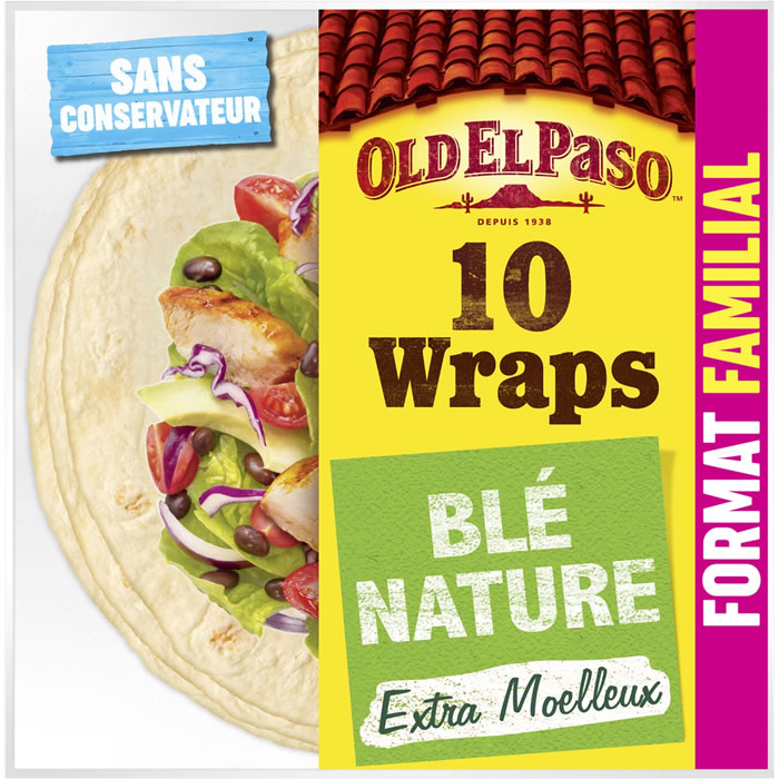 OLD EL PASO – Wraps de blé nature Grand Format 580 g