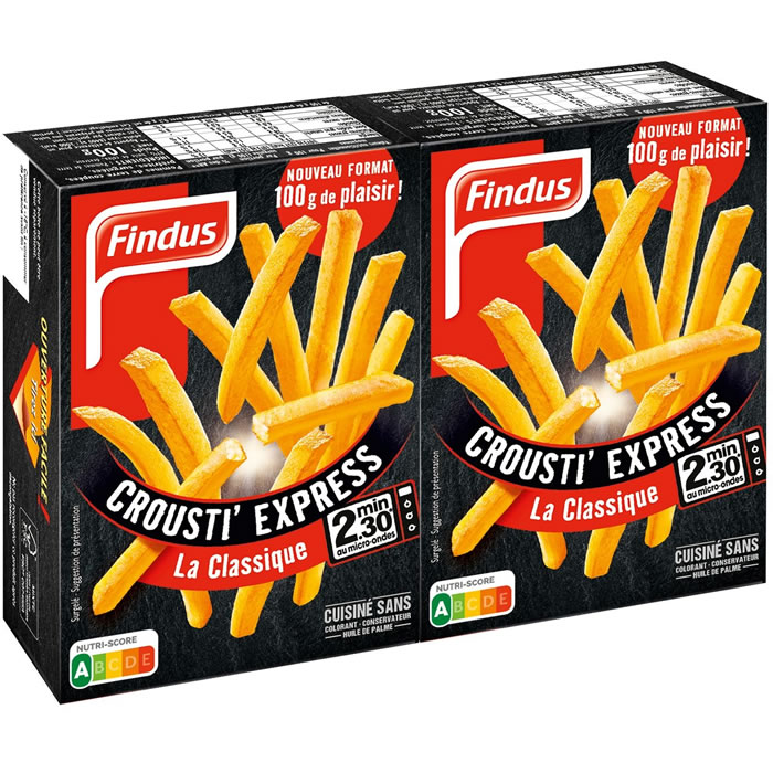 FINDUS Crousti Express – Frites micro-ondes 2x100g