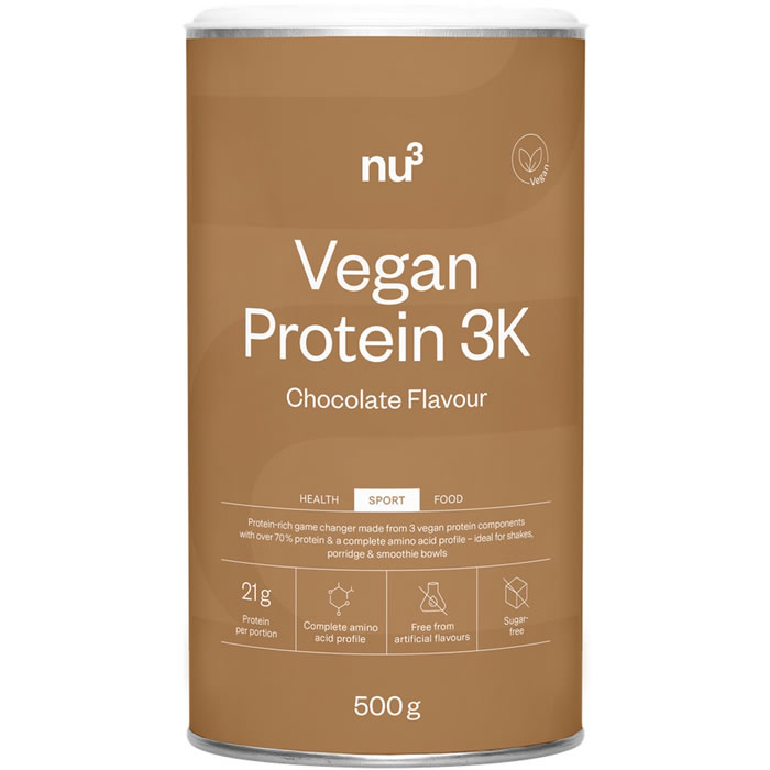 nu3 Protéines Vegan 3K au chocolat 500g
