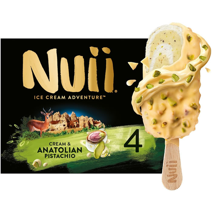 NUII – Bâtonnets glacés à la pistache, chocolat blanc et crème 4x71g