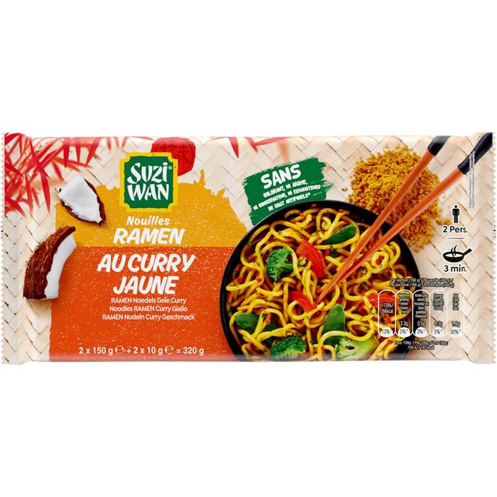 SUZI-WAN Nouilles ramen au curry jaune 320g