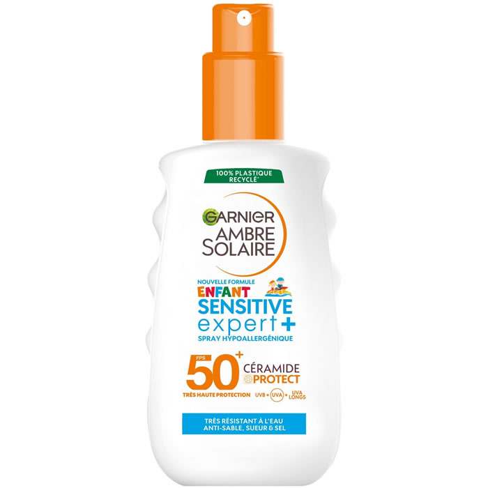 GARNIER Ambre Solaire – Spray protection solaire SPF50+ enfant 150 ml