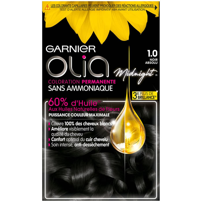 GARNIER Olia – Coloration permanente noir absolu 1.0