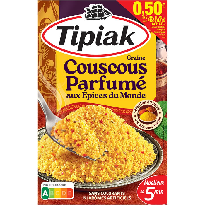 TIPIAK – Couscous parfumé aux épices du monde 2x255g