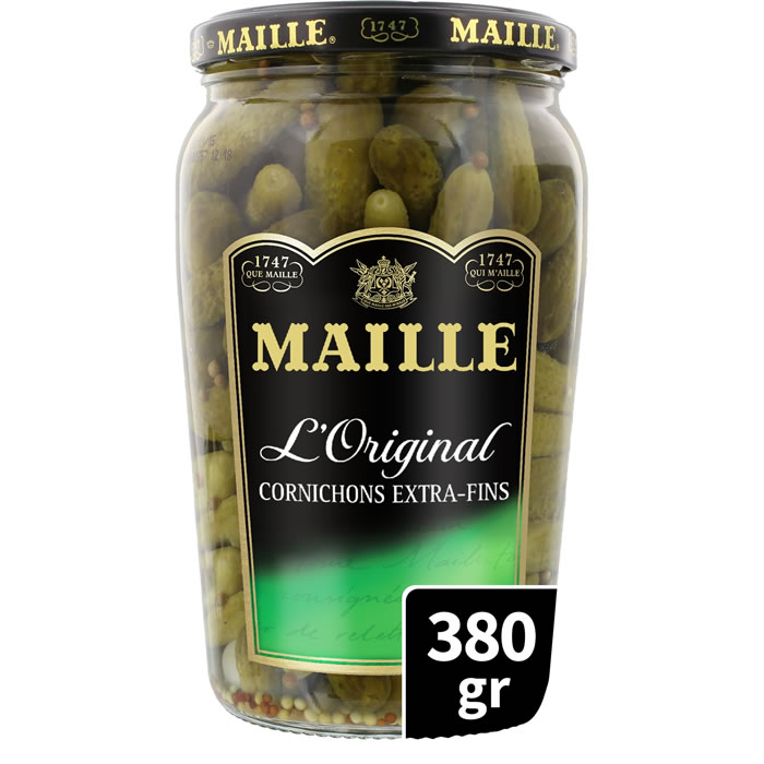 MAILLE – Cornichons extra fins – 380 g