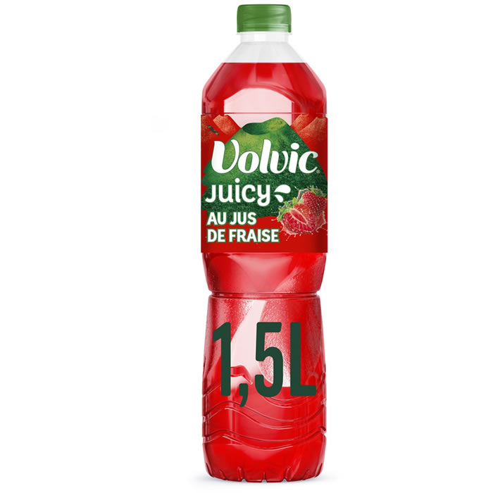 VOLVIC Juicy – Eau aromatisée à la fraise 1,5 L