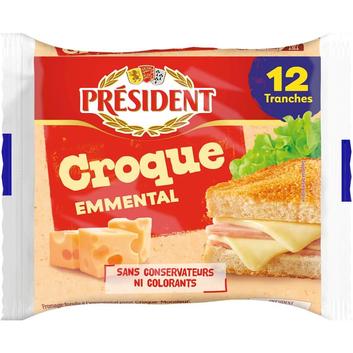 PRESIDENT – Fromage fondu à l’emmental pour croque-monsieur 200g
