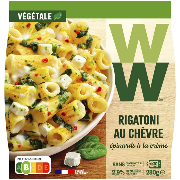 WEIGHT WATCHERS – Rigatoni au chèvre et épinard à la crème 280g