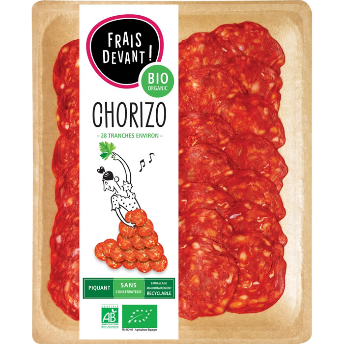 FRAIS DEVANT – Chorizo piquant en tranche bio (70 g)