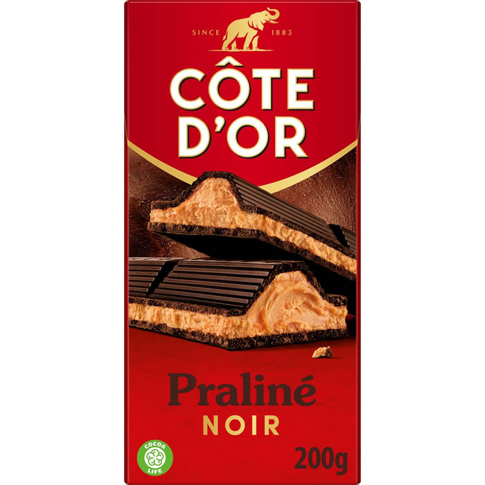 CÔTE D’OR – Chocolat noir praliné fondant 200g