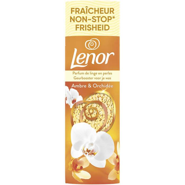 LENOR Parfum de linge en perles ambre et orchidée 235 g