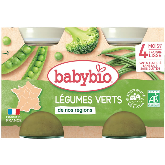 BABYBIO – Légumes verts 2×130 g