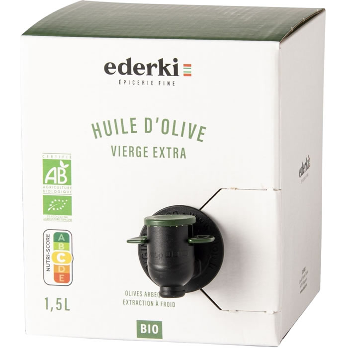 EDERKI – Huile d’olive vierge extra bio – 1.5 L