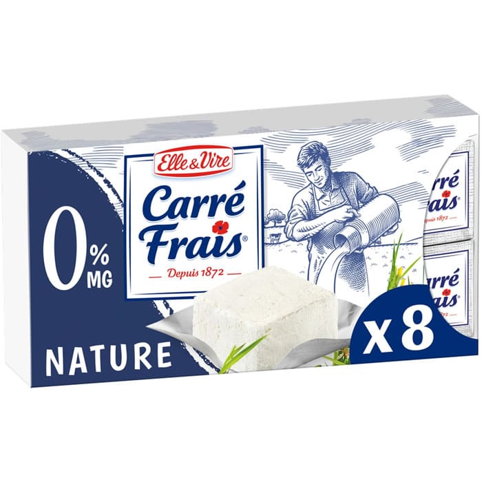 ELLE & VIRE – Fromage frais allégé 0% M.G en portions 200g