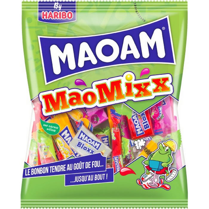 HARIBO Maoam MaoMixx Assortiment de bonbons tendres aromatisés aux fruits 250g