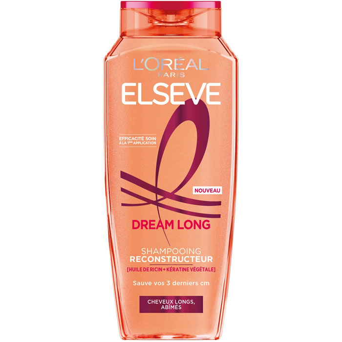 ELSEVE Dream Long – Shampoing reconstructeur huile de ricin et kératine 250 ml