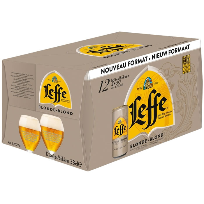 LEFFE – Bière blonde belge 12 x 33 cl