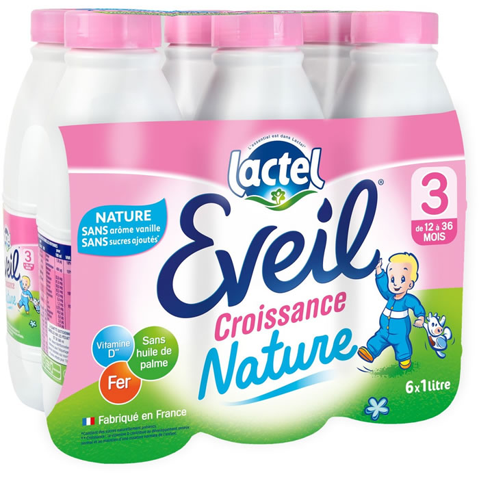 Lait de croissance liquide 12/36 mois LACTEL Eveil