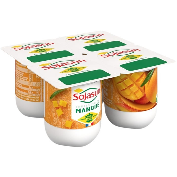 Sojasun – Dessert végétal au soja et mangue 4x100g