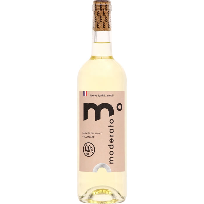 MODERATO – Vin blanc sec sans alcool 75 cl