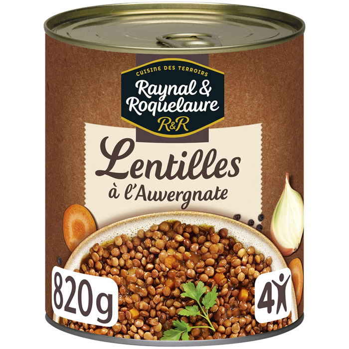 RAYNAL ET ROQUELAURE – Lentilles cuisinées à l’Auvergnate 820 g