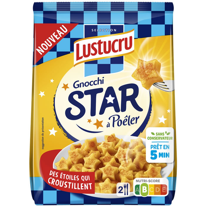 LUSTUCRU Star – Gnocchi étoile à poêler 300g