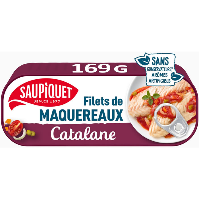 SAUPIQUET – Filets de maquereaux à la catalane 169g