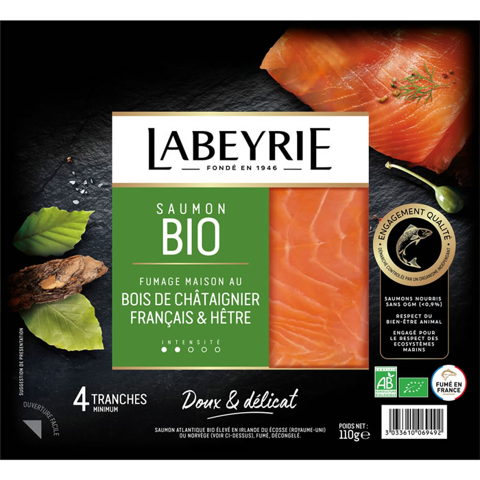 LABEYRIE – Saumon fumé bio 110 g
