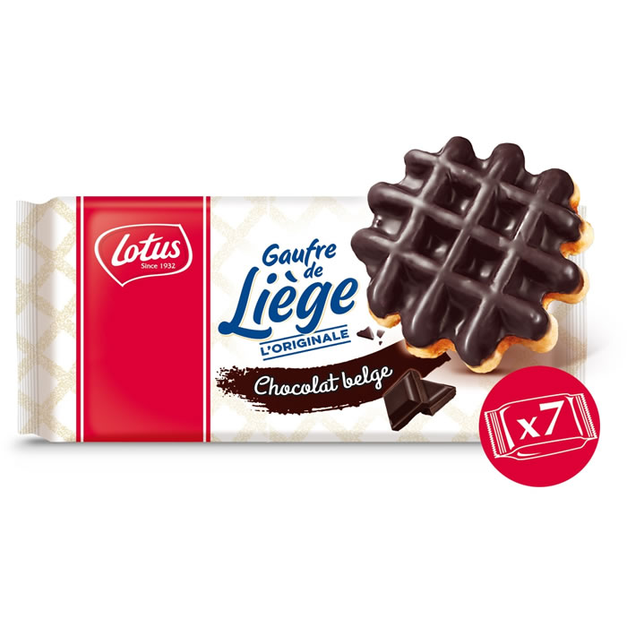 LOTUS – Gaufres de Liège nappées de chocolat belge 363g