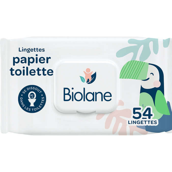 BIOLANE – Lingettes papier toilette 54 lingettes