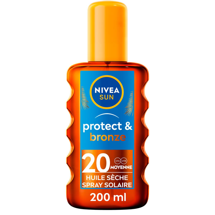 NIVEA Sun Protect & Bronze – Huile sèche bronzante FPS 20 200 ml