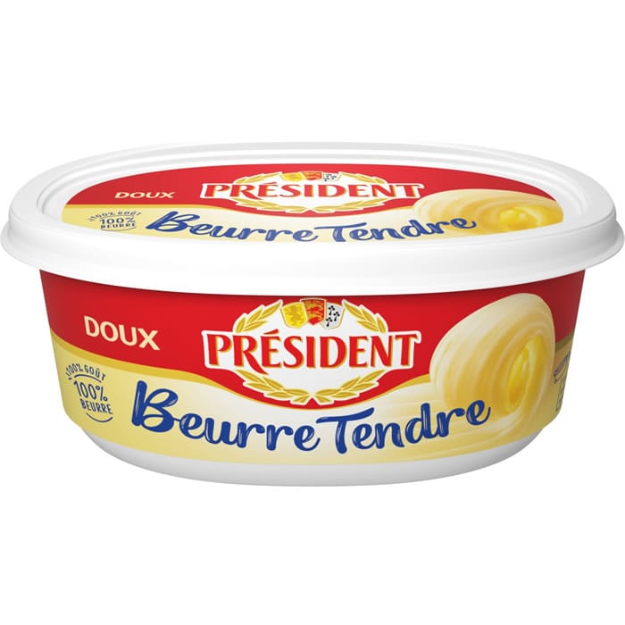 PRESIDENT – Beurre tendre doux 250g