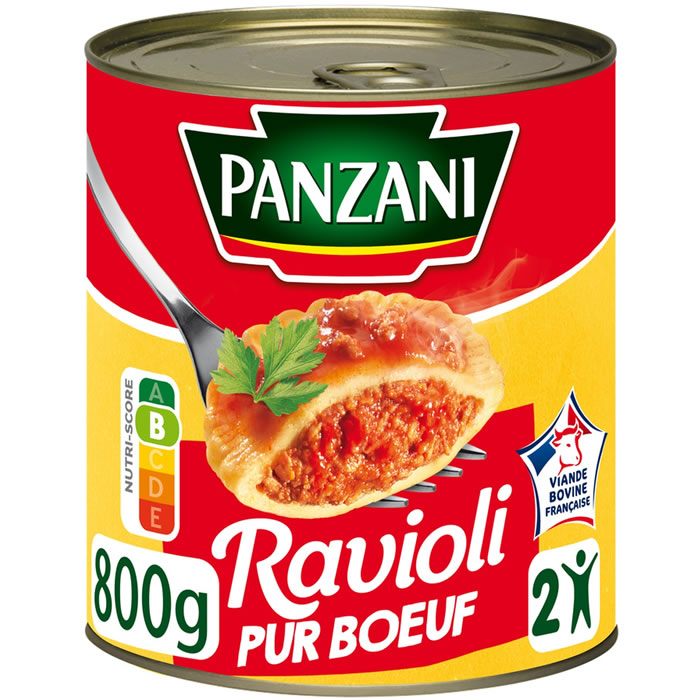 PANZANI – Ravioli pur boeuf 100% français 800 g