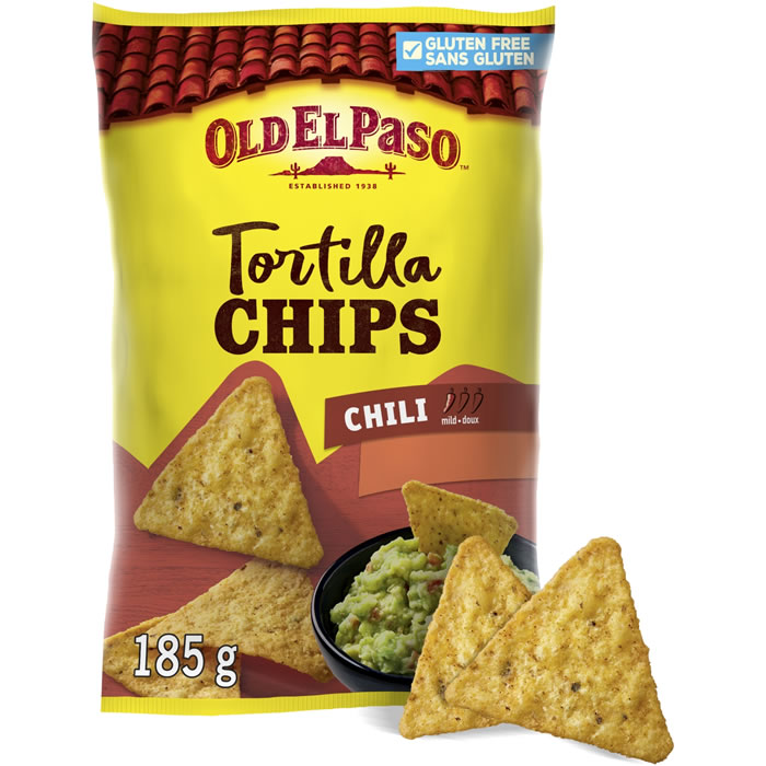 OLD EL PASO Tortilla Chips Chili 185g