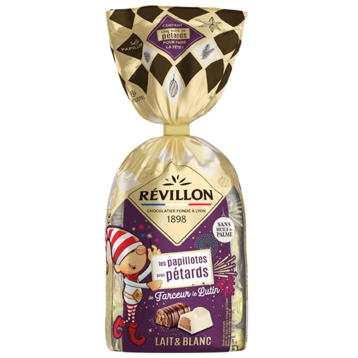 REVILLON Papillotes Pétards – Chocolat au lait et blanc 300g