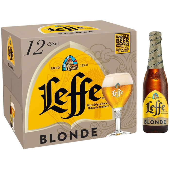 LEFFE – Bière blonde belge 12 x 33 cl
