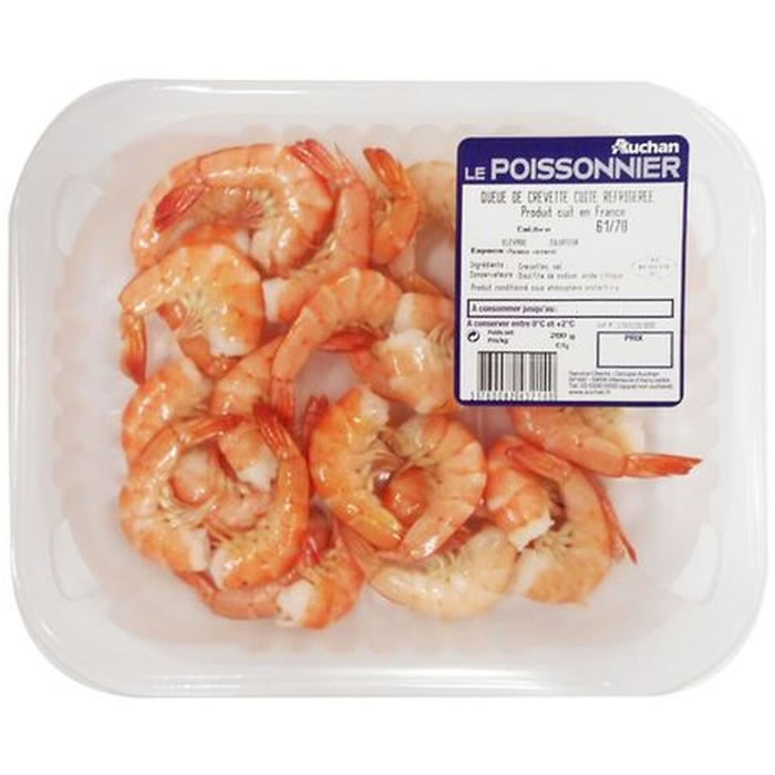 Crevettes cuites entières – AUCHAN Le Poissonnier