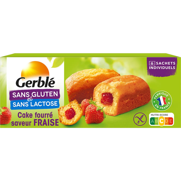 GERBLE – Cake fourré à la fraise 210g