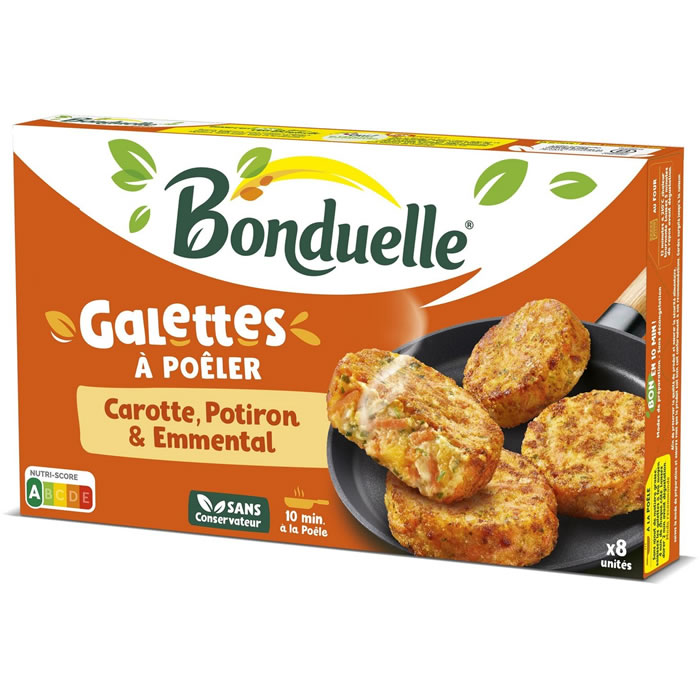 BONDUELLE – Galettes de carotte, potiron et emmental 300g
