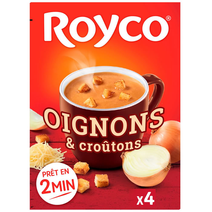 Royco – Soupe instantanée à l’oignon et croûtons 4x20g
