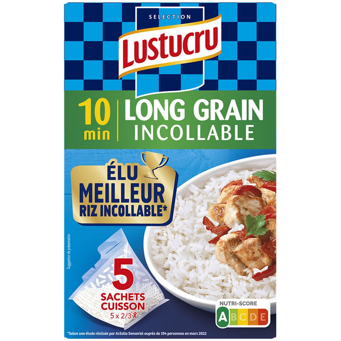 LUSTUCRU – Riz long grain sachets cuisson 5 x 180g