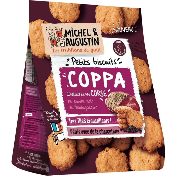 MICHEL & AUGUSTIN – Petits biscuits sablés avec de la coppa 90g