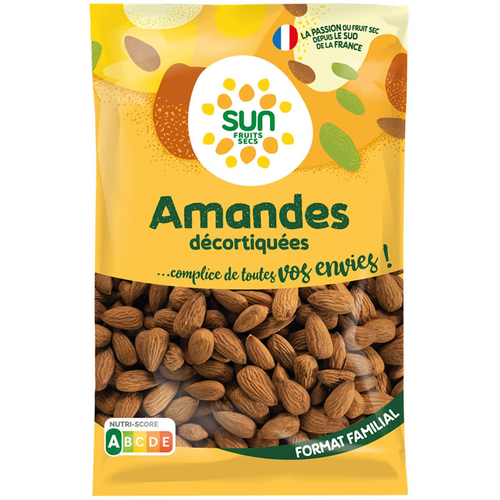 SUN – Amandes décortiquées sans sel ajouté
