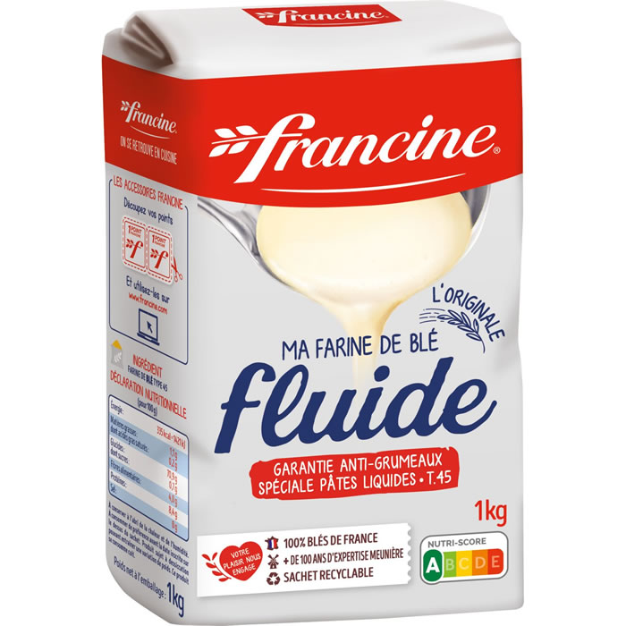 FRANCINE – Farine de blé fluide sans grumeaux T 45 1 kg
