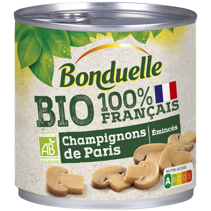BONDUELLE – Champignons de Paris émincés bio 230g