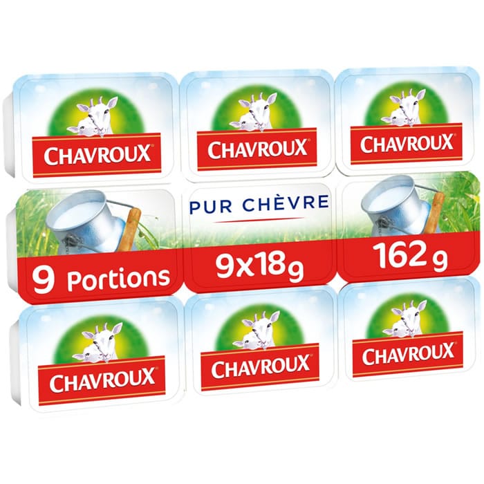 CHAVROUX – Fromage de chèvre en portions 162 g