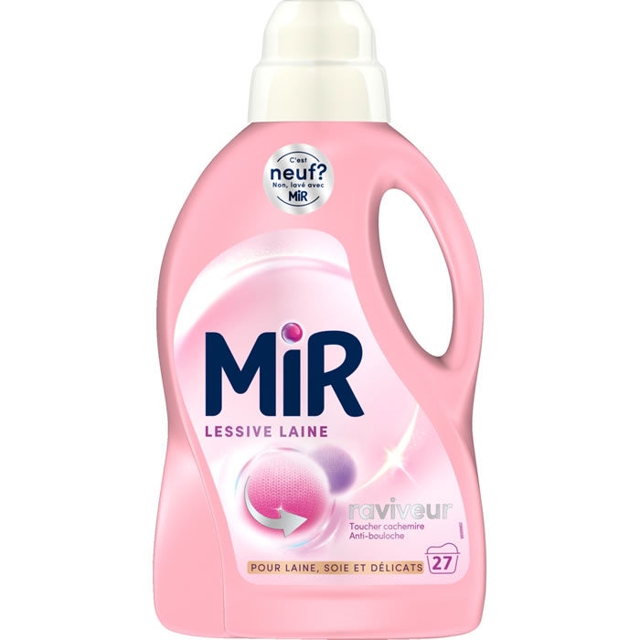 MIR Laine Lessive liquide pour linge délicat, laine et soie Petit Format 27 lavages